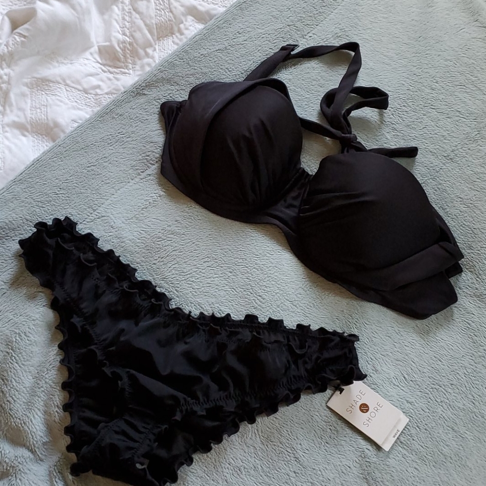 Black swim suit bottoms